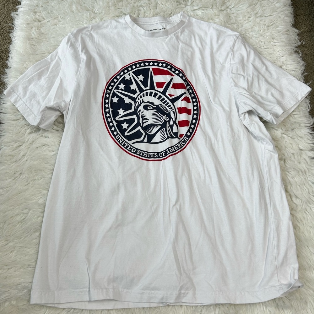 Forcast White Liberty Graphic Tee